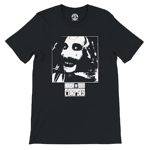Captain Spaulding T-Shirt | House of 1000 Corpses Horror Tee | Unisex Rob Zombie Movie Shirt | B&W Version