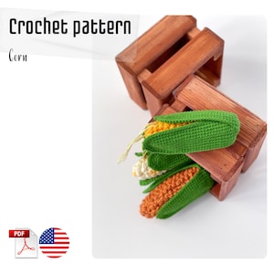 Corn Amigurumi Crochet Pattern: Vegetable Toy (PDF Pattern)