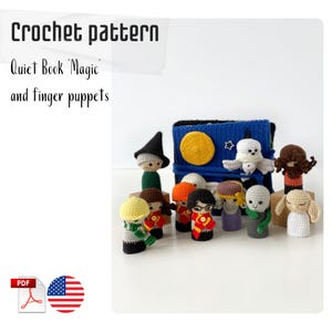 Quiet Book crochet pattern. Amigurumi toys pattern