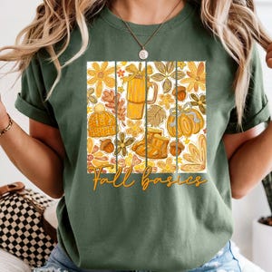 Fall Basics Comfort Colors® Shirt, Tis the Season Shirt, Women's Fall Tee, Pumpkin Season Graphic Shirt, Fall Vibes Tee, Fall Pumpkin Shirt