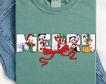 Disney Christmas Shirt, Mickey Friends, Merry Tee