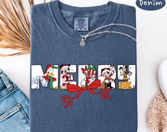 Disney Christmas Shirt, Mickey & Friends Very Merry Tee