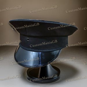 Train Conductor Cap with PU Shinny Top, Railway Officer Hat, Railroad Themed Gift for Him, Unique Birthday Present