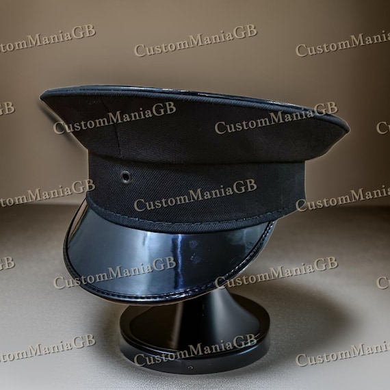 Berretto da capotreno con parte superiore lucida in PU, cappello