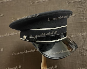 ミニ列車車掌帽子（ゴールドまたはシルバーのディテール付き） - 12色