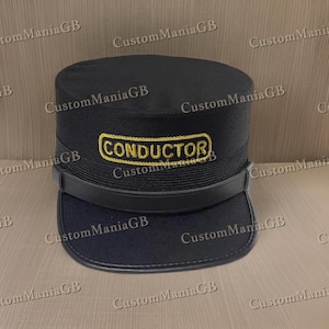 Train Conductor Cap, Railway Officer Hat, Railroad Themed Gift for Him, Unique Birthday Present