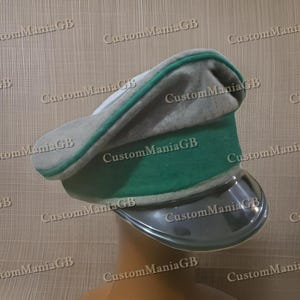Olive Green US Officer Cap, Festival Uniform Hat Army-Style Cosplay Costume Theatre Cap for Drama Play and Events