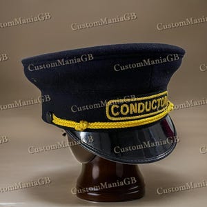 Train Conductor Cap, Railway Officer Hat, Railroad Themed Gift for Him, Unique Birthday Present