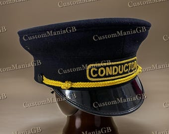 Train Conductor Cap, Railway Officer Hat, Railroad Themed Gift for Him, Unique Birthday Present