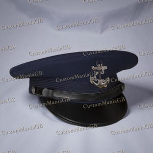 Captain Ship Yacht Admiral Commander Skipper Hat, Yachting skipper Hat with Badge