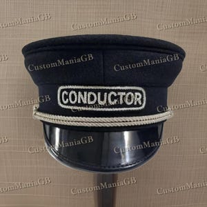Train Conductor Cap, Railway Officer Hat, Railroad Themed Gift for Him, Unique Birthday Present