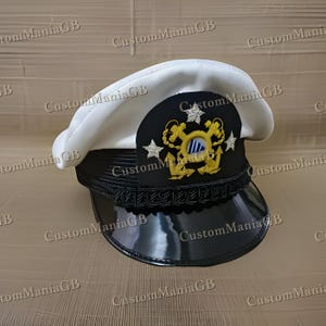 Gorra de capitán de yate, almirante, comandante, patrón, regalo para dueño de barco, gorra de capitán de yate con insignia