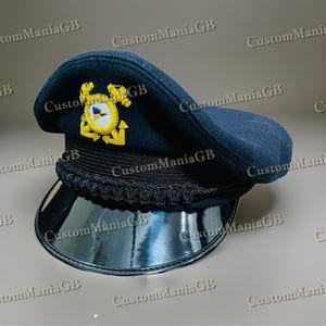 Lancaster Boat Captain Ship Yacht Admiral Commander Skipper Hat, Gift For Boat Owner Cap, Yachting skipper Hat with Badge