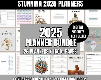 2025 Planner Journal Bundle: Business, Self-Care, Budget (Digital Download)