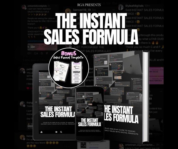 Instant Sales Formula: Faceless Digital Marketing Guide with MRR (Digital Download), Passive Income, PLR MRR Bonus Sales Funnel