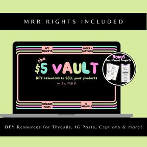 Der DFY Tresor | Plug, Post & Profit - Done-for-You Content Bundle mit Hooks, Captions, Threads Posts, IG Carousels (MRR)