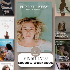 Mindfulness Ebook and Workbook for Beginners | Inner Peace Guide | Editable Canva MRR-PLR Digital Products | Passive Income