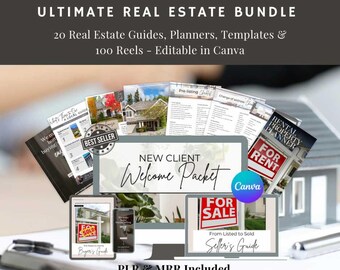 Real Estate Toolkit: Canva Templates, Guides, Reels (PLR & MRR)