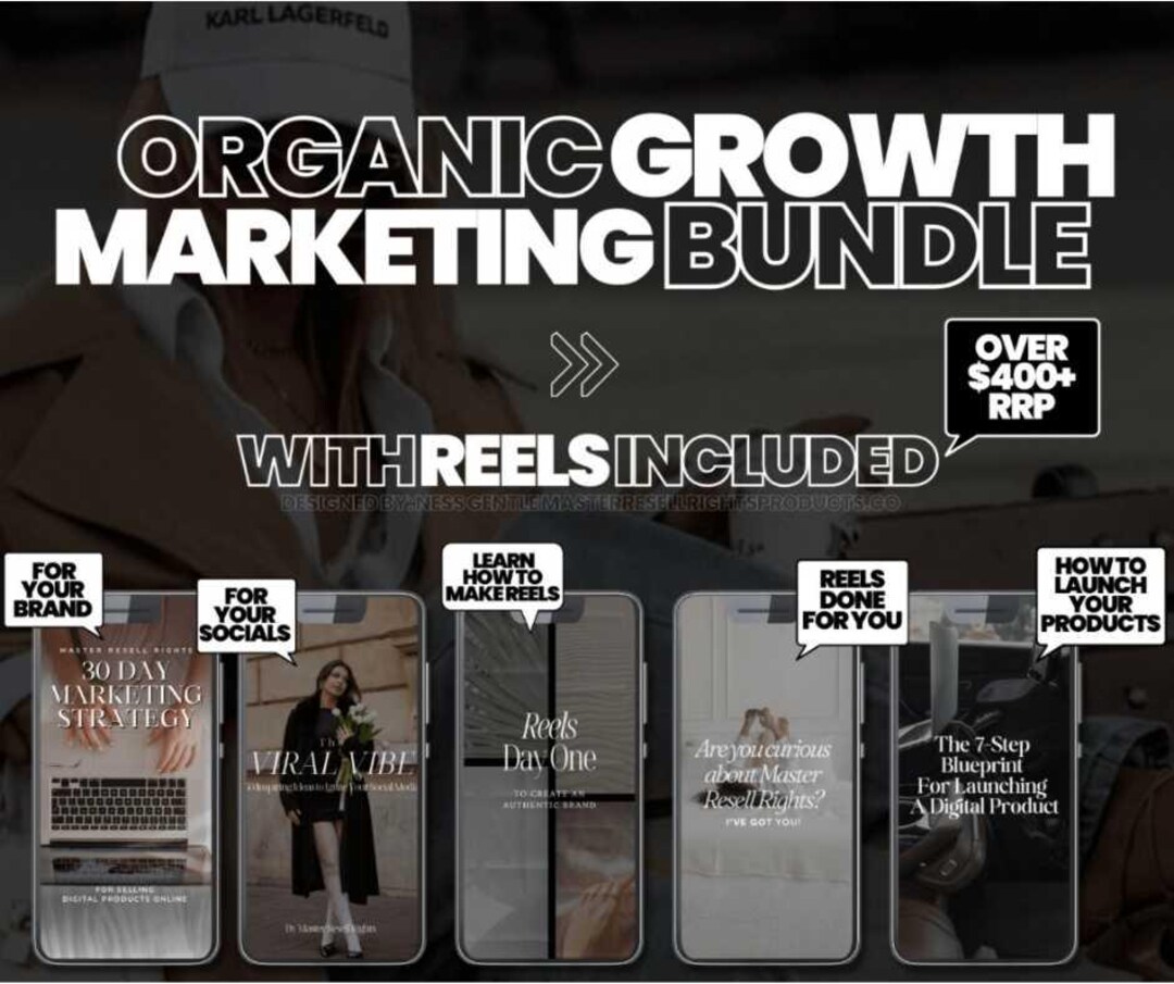 Organic Social Media Instagram Growth Marketing Bundle, Done for You ...