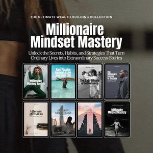 Millionaire Mindset Ebook Bundle: Financial Freedom, PLR & MRR (Digital Download)