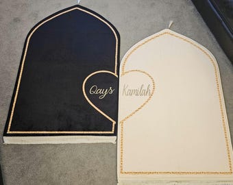 Conjunto de Oração Personalizado em Espuma para Casal Muçulmano, Conjunto de Oração para Casal Muçulmano, Presente, Tapete de Oração, Tapetes de Oração Personalizados, Presente Muçulmano, Presente de Eid, Presente para Convertidos