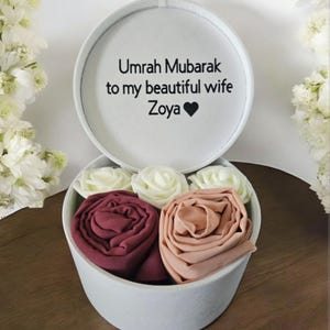 Hijab boeket cadeauset, op maat gemaakt boeket, op maat gemaakte cadeauset voor moslim, cadeau voor haar, hijab cadeauset, hijab voor haar, hadj-cadeau, eid-cadeau