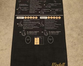 Custom Name Foam Revert Learning Prayer mat, islamic Gift,Foam Education Prayer Rug,Islamic Gift,New Muslim, Revert Gift, Islam Convert Gift