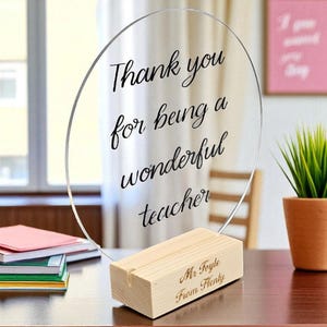 Acryl Geschenkplakette, Lehrer Geschenk, Danke Geschenk für Lehrer, beste Lehrer Plakette, Lehrer Zeichen, beste Lehrer Zeichen, Lehrer Geschenkidee