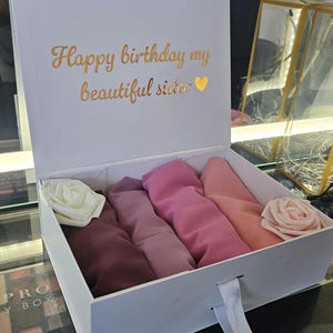 Aangepaste hijabdoos, cadeauset, aangepast boeket, aangepaste cadeauset voor moslim, cadeau voor haar, hijab-cadeauset, hijab voor haar, terugkeren, hadj