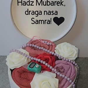 Cadeauset hijabdoos, op maat gemaakt boeket, op maat gemaakte cadeauset voor moslim, cadeau voor haar, hijab-cadeauset, hijab voor haar, hadj-cadeau, eid-cadeau