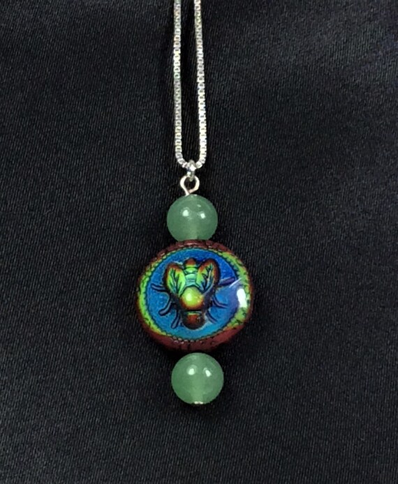 Mood Bead Necklace Color Changing on Snake Chain Mood Bead Necklace Color Changing on Snake Chain