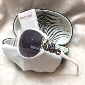 Roberto Cavilli Silver Black Bling Snake Flower Sunglasses Roberto Cavilli Silver Black Bling Snake Flower Sunglasses  main image 3