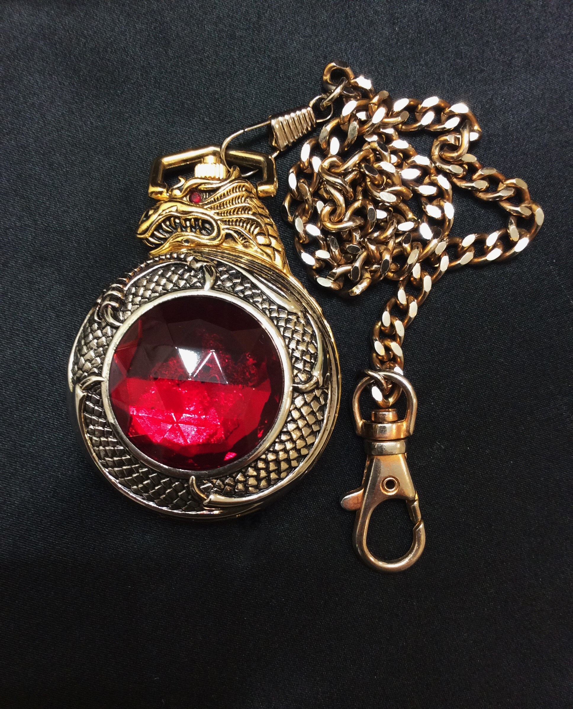 Boris Vallejo Mistress of Fire Franklin Mint Knightstone Collection Pocket Watch In Original Case