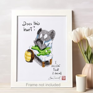 Nessun dolore (EN). Motivazione. Ispirazione. Detti. Animali. Elefante. Tartaruga. Disegno. Scaricamento. Cartoline. Arte della parete.