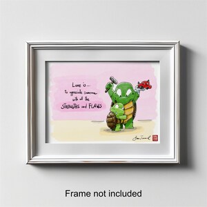 El amor es reconocimiento (ES). Motivación. Inspiración. Refranes. Animales. Tortuga. Padre. Hijo. Dibujo. Descargar. Postales. Arte de pared.