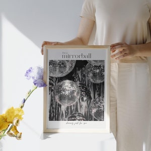 Mirrorball Lyrics Print | Taylor Swift Inspired Poster | Folklore Decor for Bar Cart | Digital Download