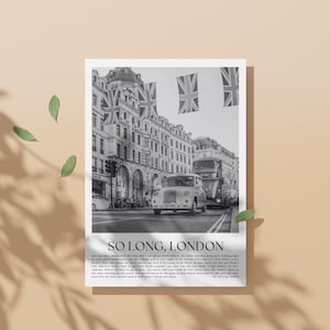 So Long London TTPD Lyrics Print | Taylor Swift Inspired Poster | The Tortured Poets Department Decor for Bar Cart | Digital Download