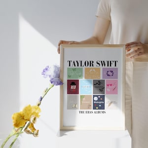 Taylor Swift Eras Albums Print | Aesthetic Wall Artwork for Swifties | Swiftie Decor | Taylor Swift Digital Art | Swiftie Decor for Bar Cart