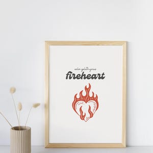 Aelin Galathynius Fireheart Throne of Glass Inspired Bookish Art | Sarah J Maas Universe | TOG Art | Instant Download Printable
