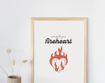 Aelin Galathynius Fireheart アートプリント：Throne of Glass にインスパイアされた作品（デジタルダウンロード）
