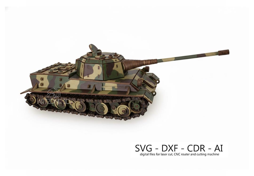 Digital File, Laser Cut Template, Tank - Panzer VII Löwe, 3d Wooden ...