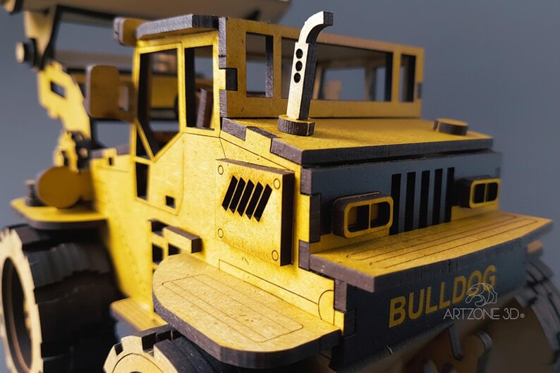 Bulldog Loader 3D Puzzle: Laser Cut Template (digital Files) - Etsy