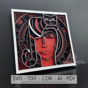Digital file, Multilayer Mandala B050, Multi-Layer Wooden Wall Art, Geometric Laser Art - DXF & SVG Multilayer Laser ready files
