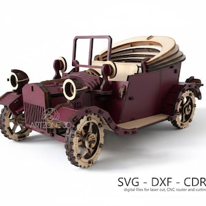Ford Model T 3D Wooden Puzzle: Laser Cut Files (Digital Download)
