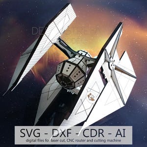Tie Defender 3D Model: Laser Cut Puzzle Template (Digital File)