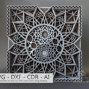 Multilayer Mandala Wooden Wall Art: Laser Cut File (Digital Download)