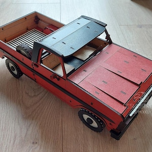 Ford F 100 Wooden 3D Puzzle: Laser Cut Model Car Template (Digital File)