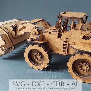 Bulldog Loader 3D Puzzle: Laser Cut Template (Digital Files)