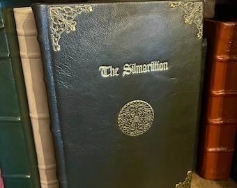 Leather bound Tolkien The Silmarillion Custom Handmade Lambskin Binding