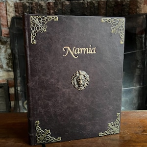 Made to Order Narnia Color Illustrated Edition Custom Lamb Skin Leather Bound Complete Chronicles Book